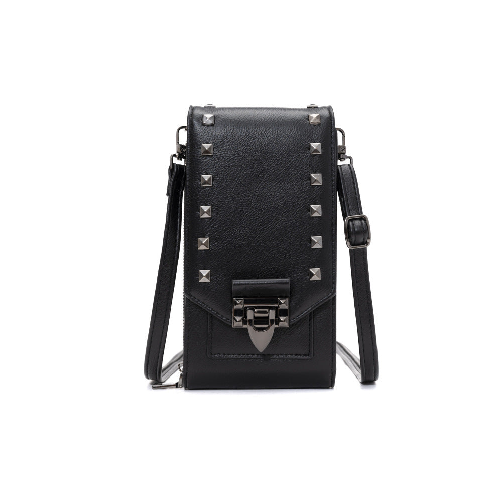 Rivet Design Crossbody Shoulder Bag
