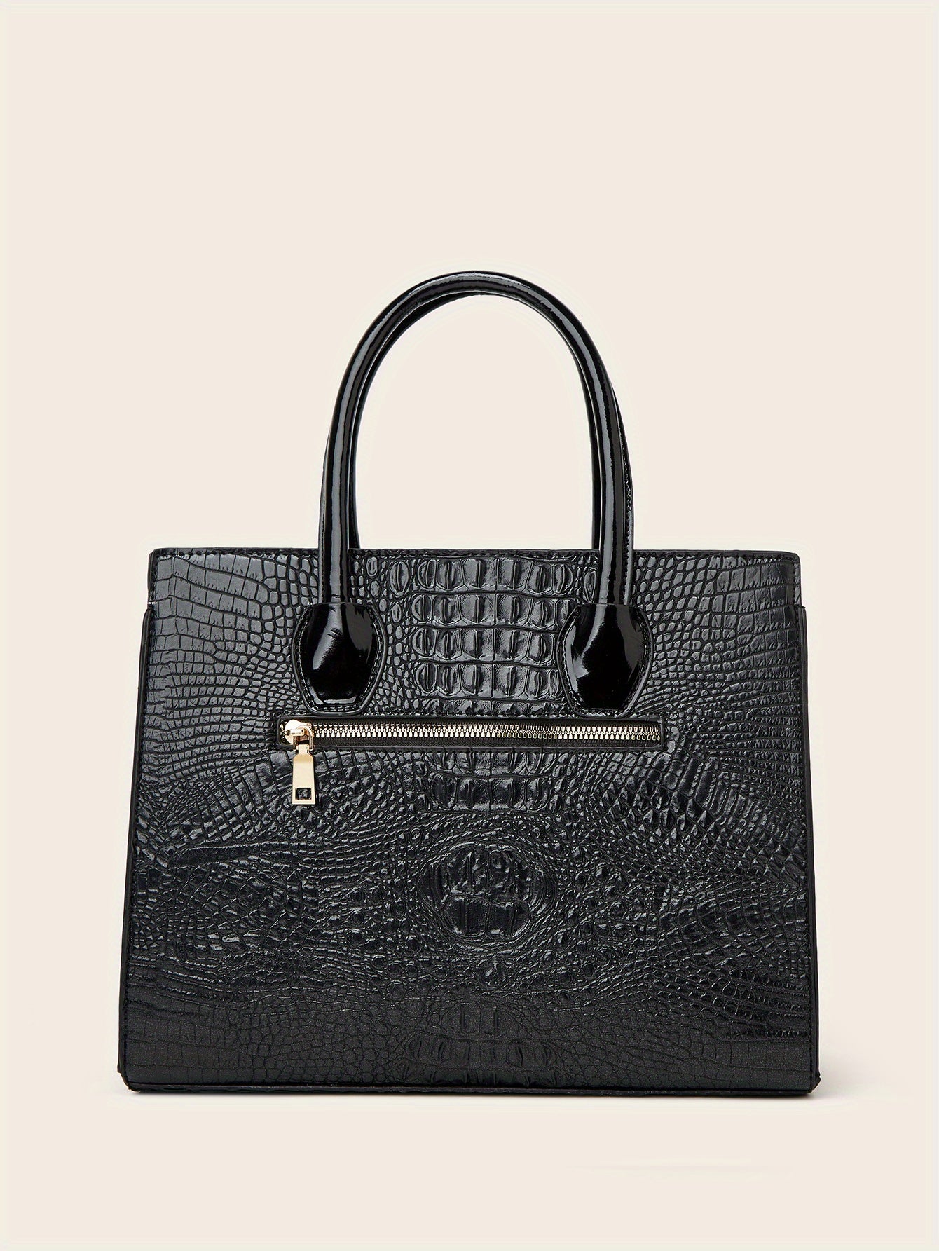 3pcs Stylish Tote Bag Set - Premium PU Leather Textured Shoulder Bags with Card Holder, Casual Versatile Commuter Bags for Women, Spacious and Durable, Perfect for Daily Use, Travel, and Work