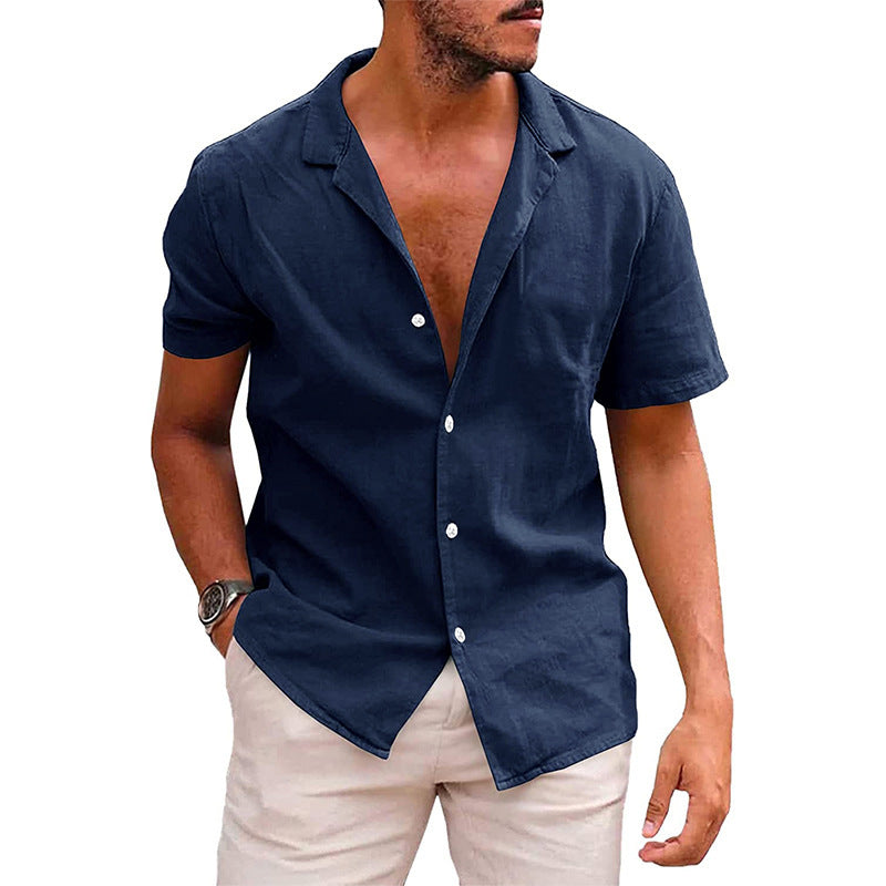 Men’s Linen-Cotton Beach Shirt