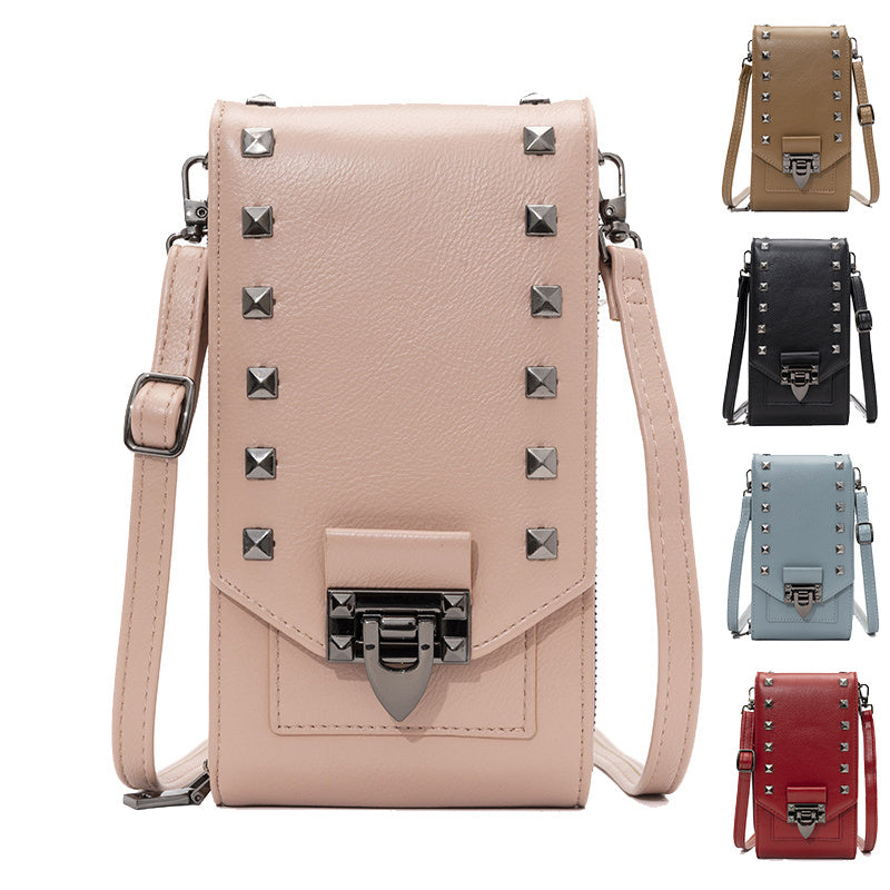 Rivet Design Crossbody Shoulder Bag