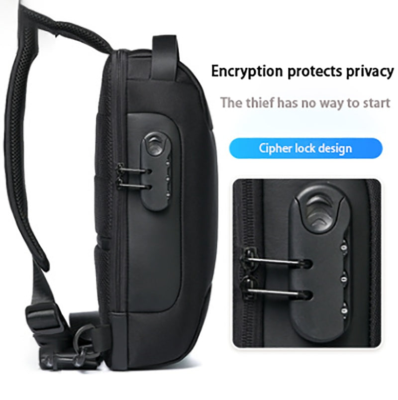 Waterproof USB Anti-Theft Crossbody Sling Bag for Men
