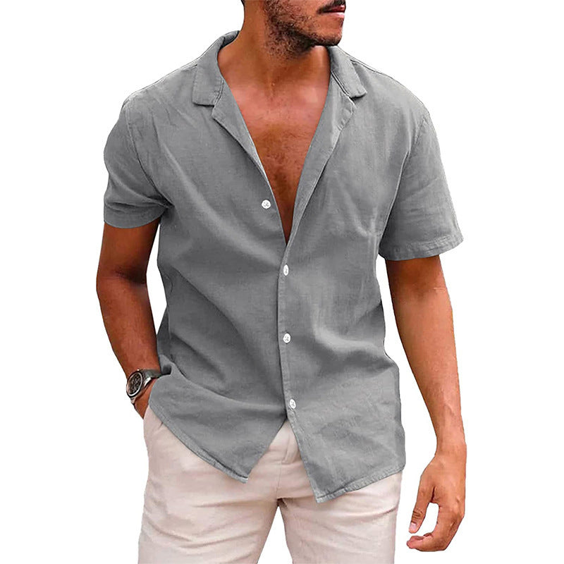 Men’s Linen-Cotton Beach Shirt