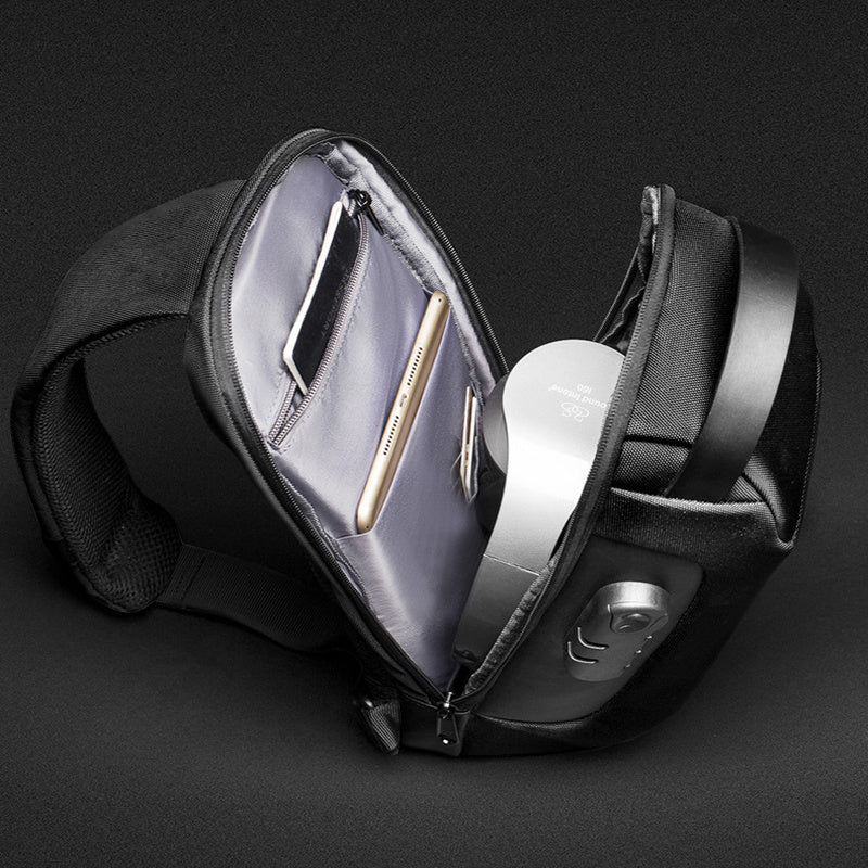 Waterproof USB Anti-Theft Crossbody Sling Bag for Men