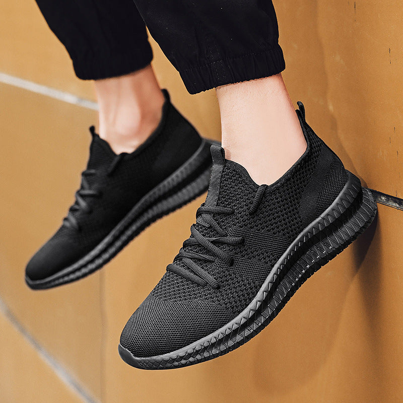 Breathable Mesh Lace-Up Sneakers