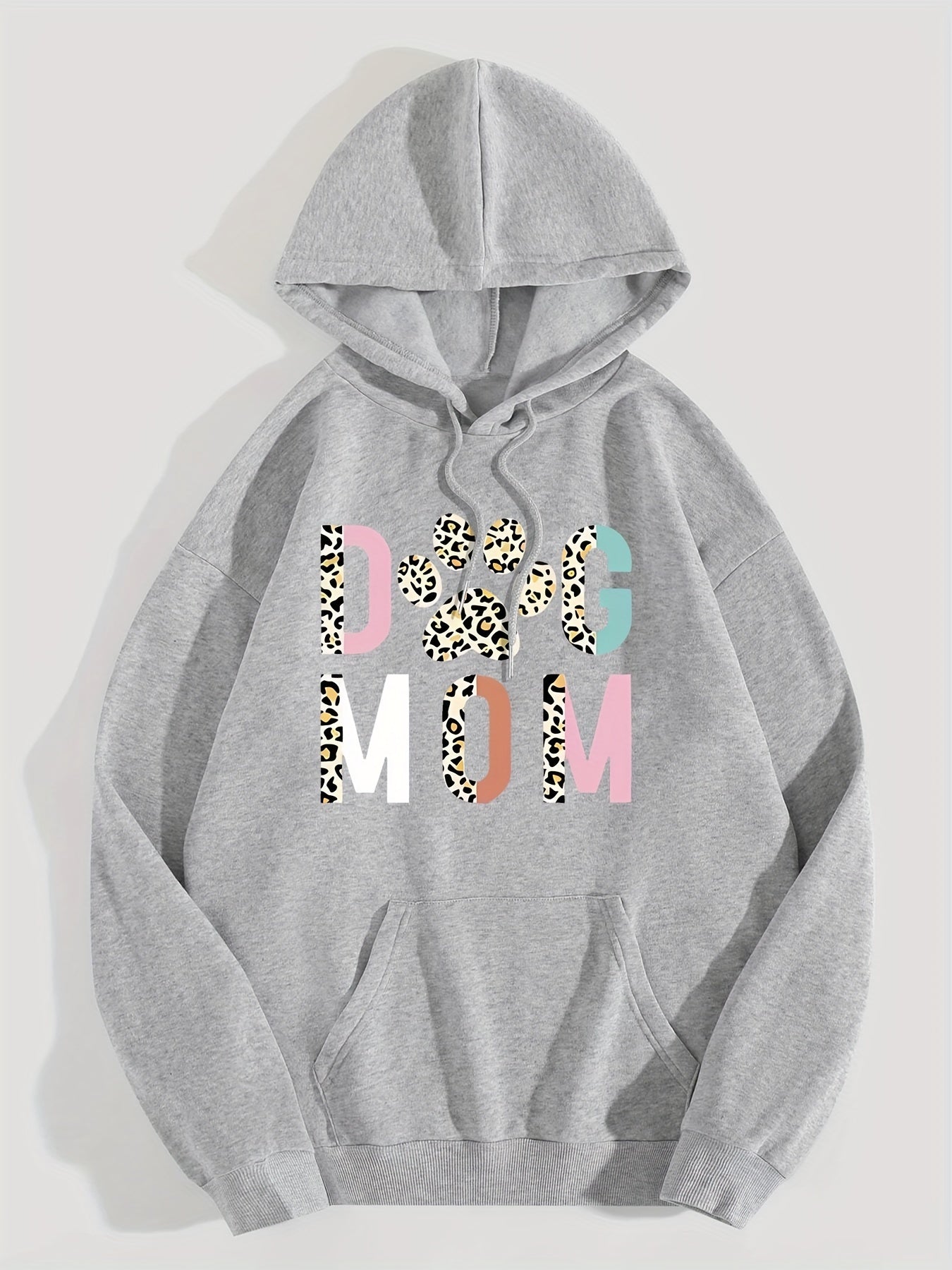 Stylish Dog Mom Print Hoodie - Fashion Hoodies for Women with Casual Long Sleeve, Drawstring, and Pocket - Soft Sweatshirt for Everyday Wear