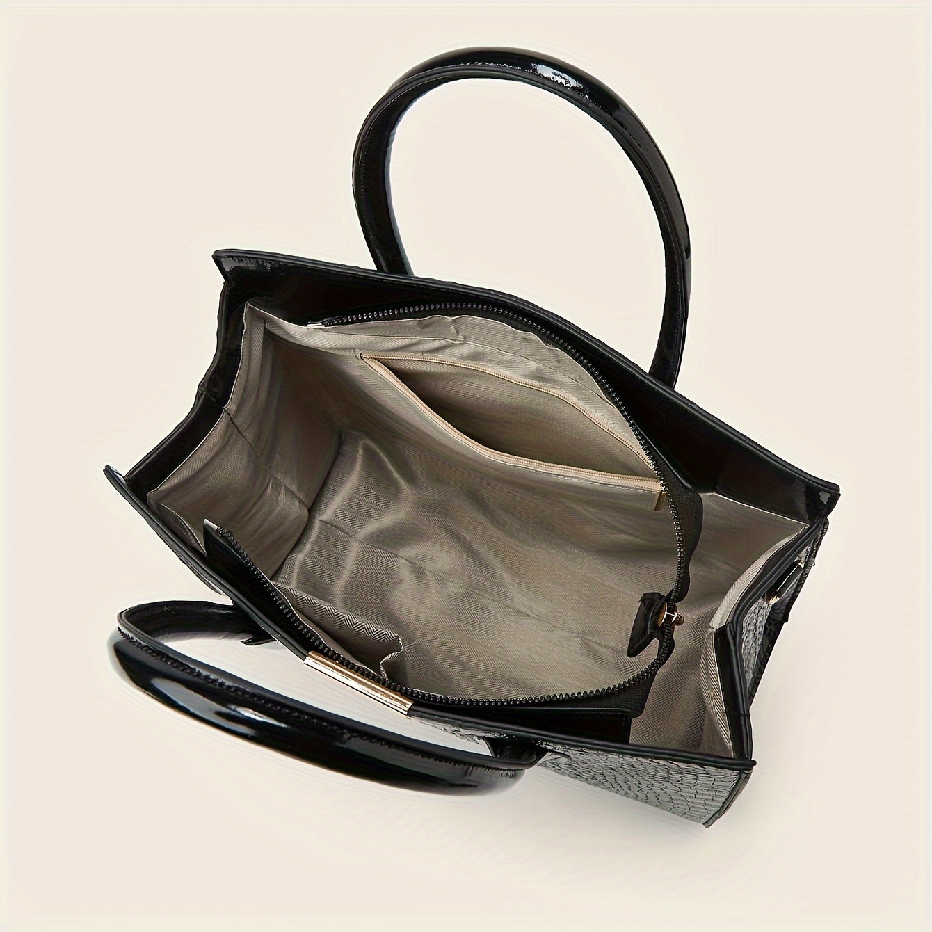 3pcs Stylish Tote Bag Set - Premium PU Leather Textured Shoulder Bags with Card Holder, Casual Versatile Commuter Bags for Women, Spacious and Durable, Perfect for Daily Use, Travel, and Work